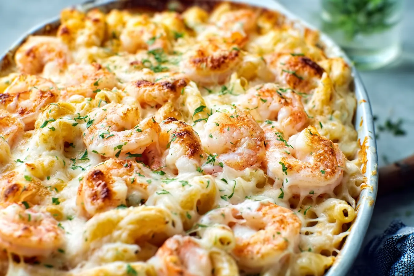 Creamy Shrimp Alfredo Bake