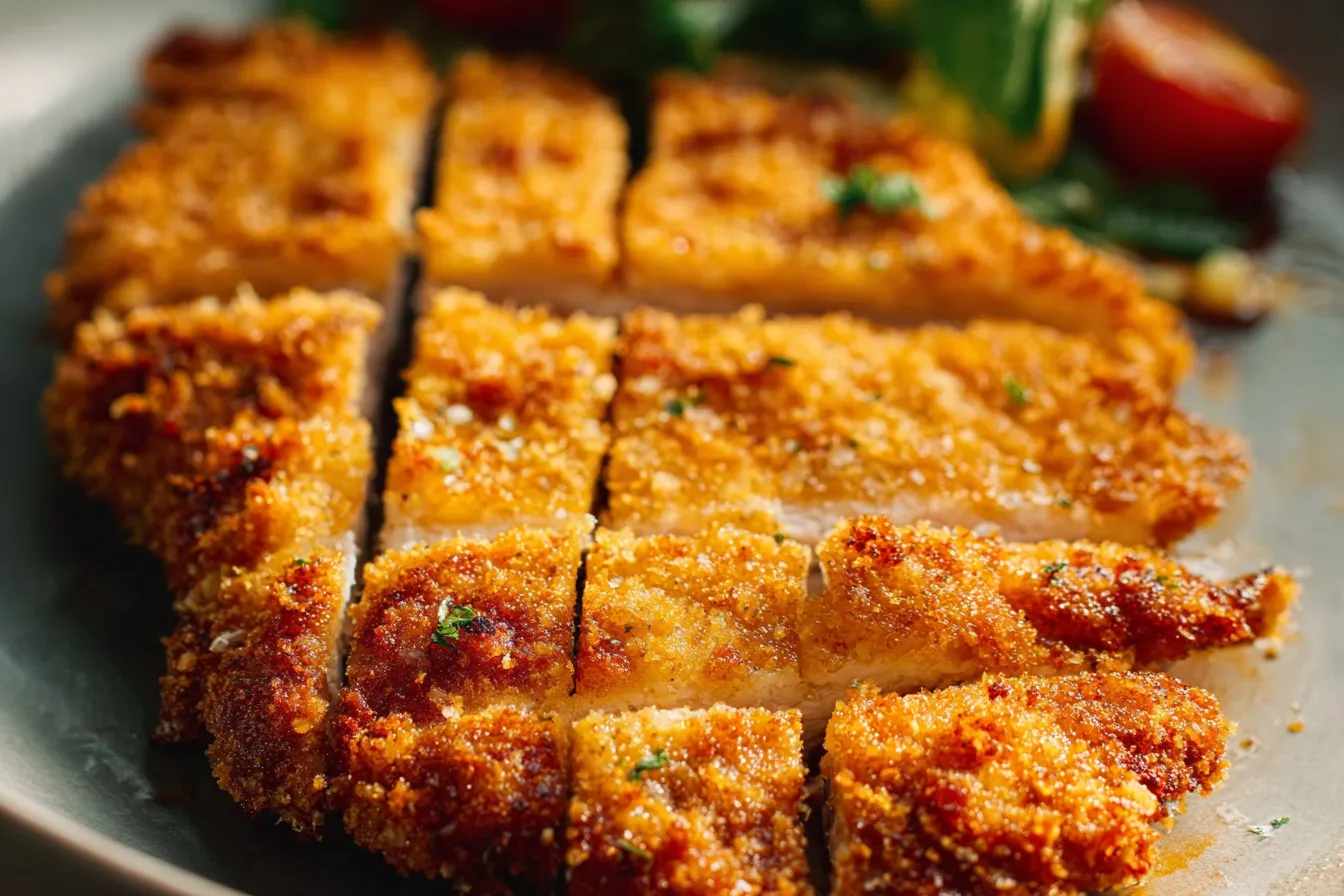 Crispy Oven Chicken Schnitzel Style