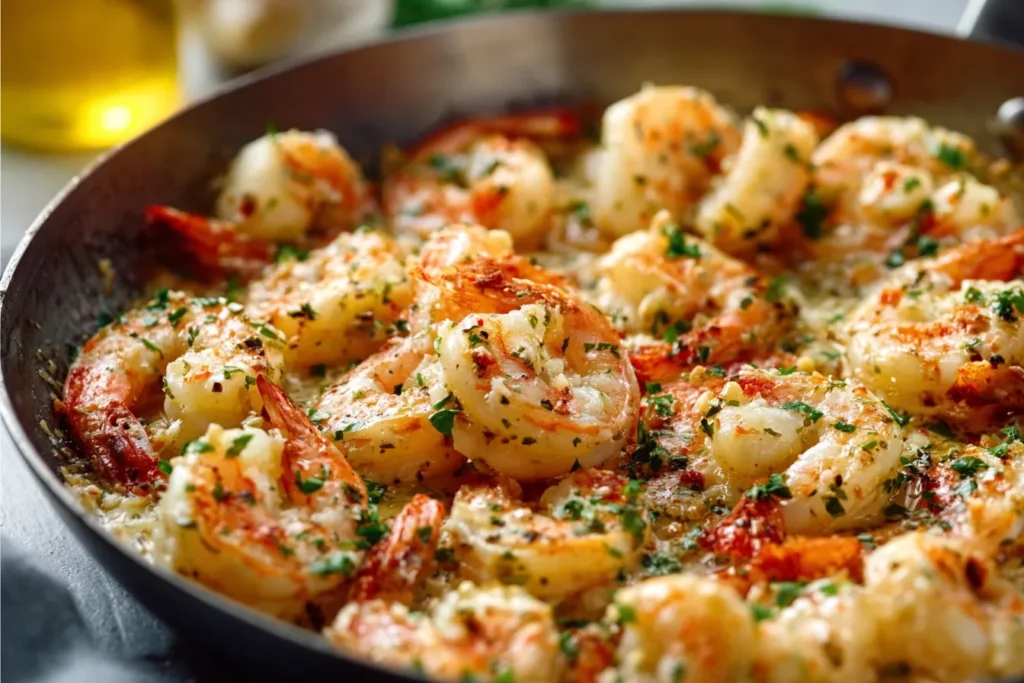 Garlic Butter Shrimp Scampi Bake