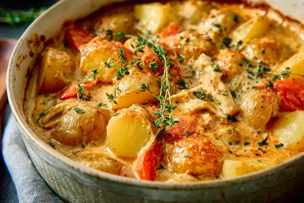Slow Cooker Creamy Chicken Potatoes