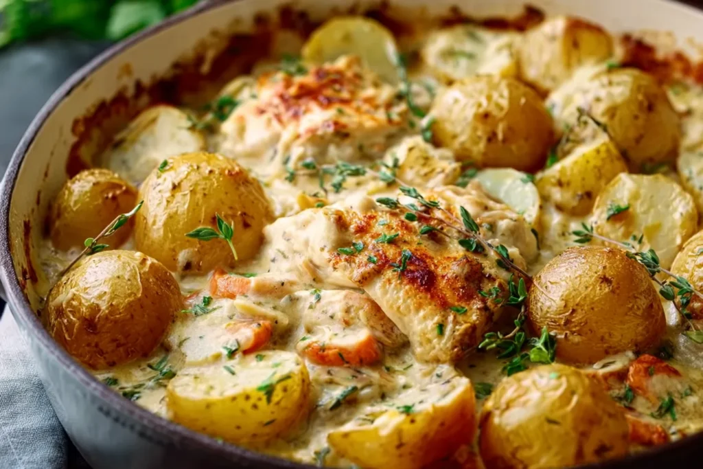 Slow Cooker Creamy Chicken Potatoes