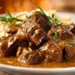 Slow Cooker Creamy Garlic Beef Tips