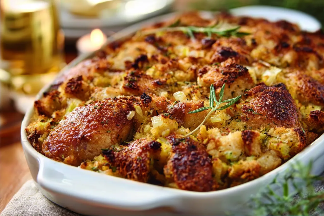 Southern-Style Chicken and Dressing Bake
