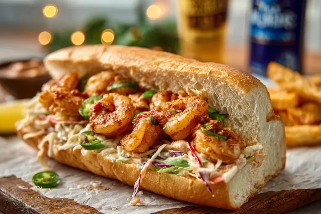 Spicy Cajun Shrimp Po’Boy