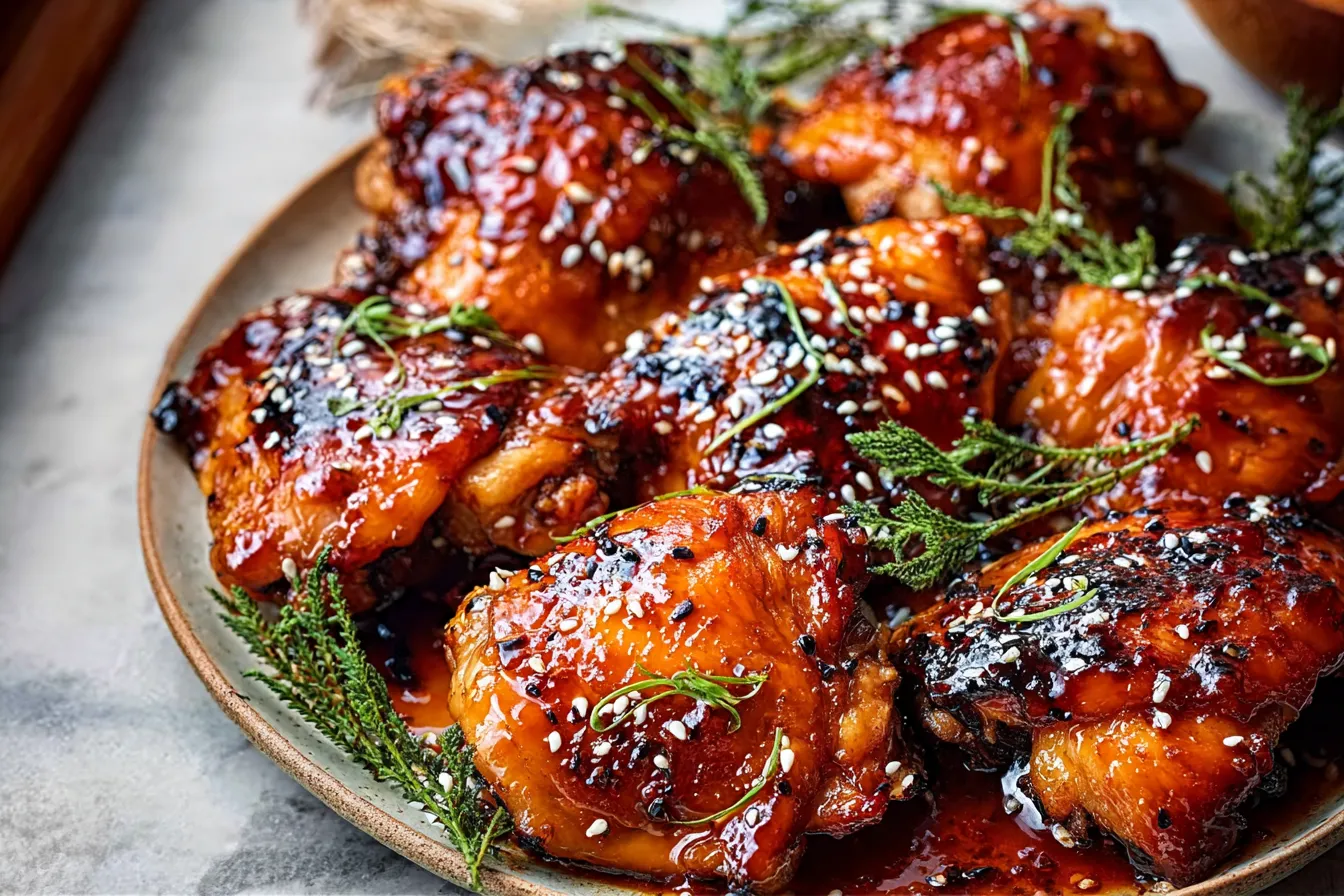 Sticky Teriyaki Chicken Thighs (Oven)