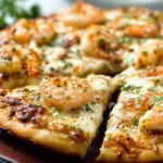 White Garlic Shrimp Pizza
