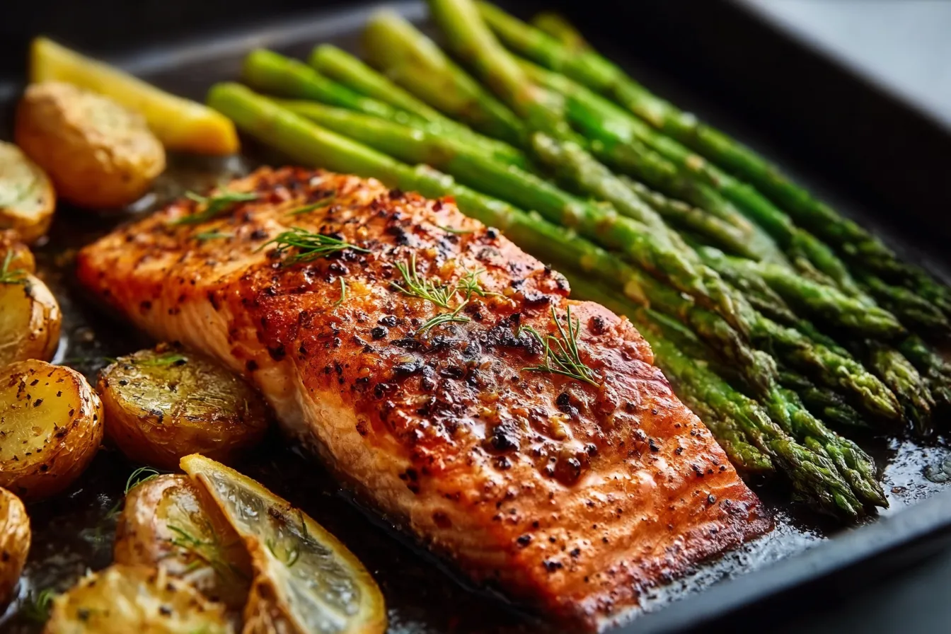 15-Minute Healthy Salmon with Asparagus (One Pan Meal)
