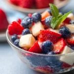 Easy Red White and Blue Fruit Salad (Memorial Day Dessert)