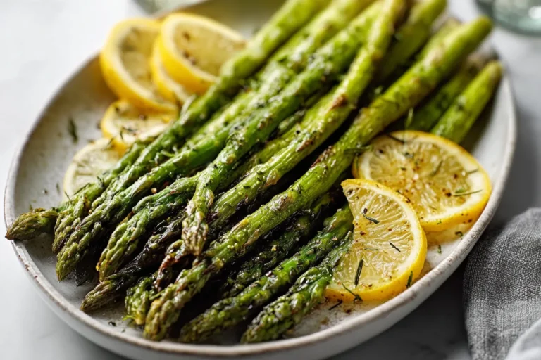 Healthy Lemon Herb Roasted Asparagus