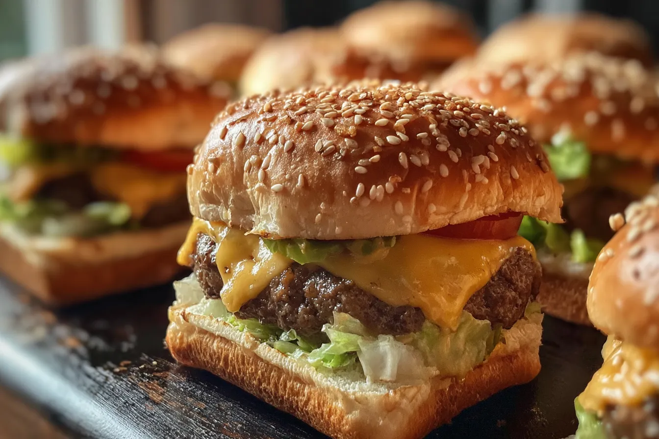 Mini Big Mac Cheeseburgers