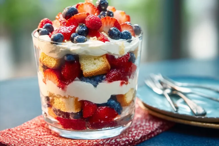Patriotic Berry Trifle (Easy Memorial Day Dessert Ideas)