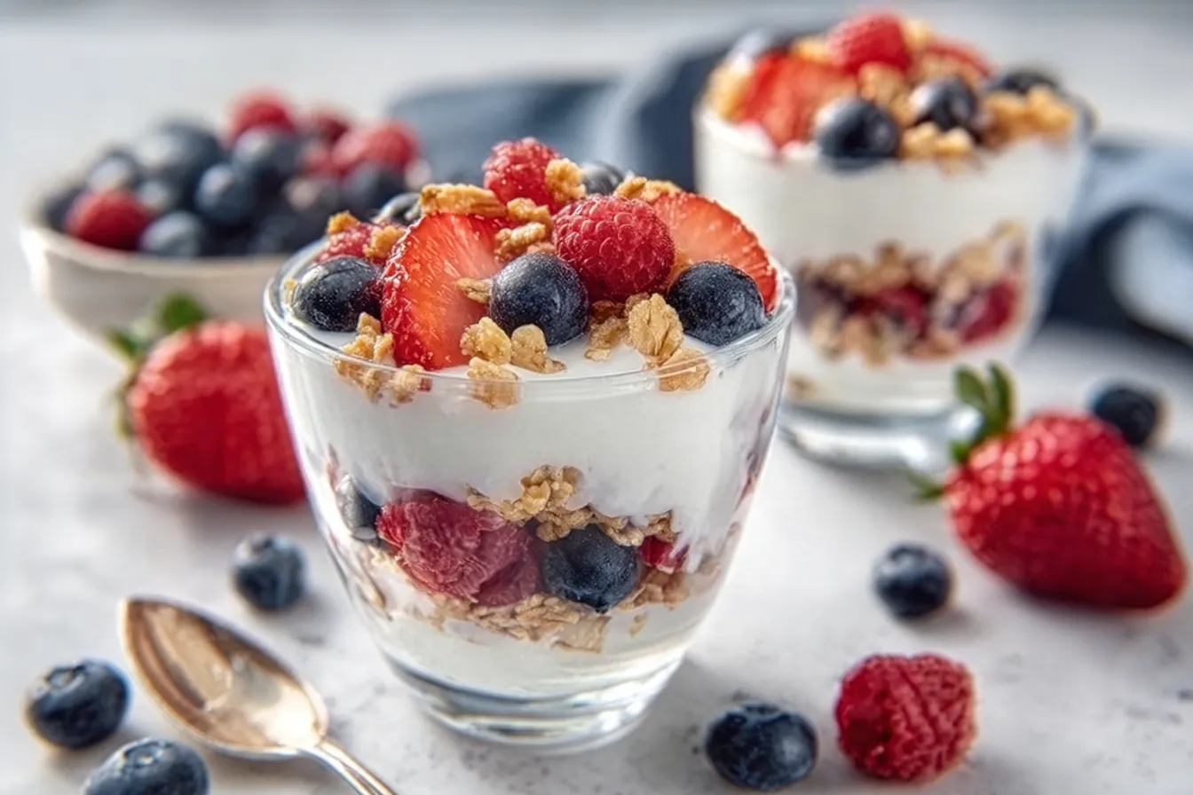 Quick & Healthy Yogurt Parfaits with Fresh Spring Berries