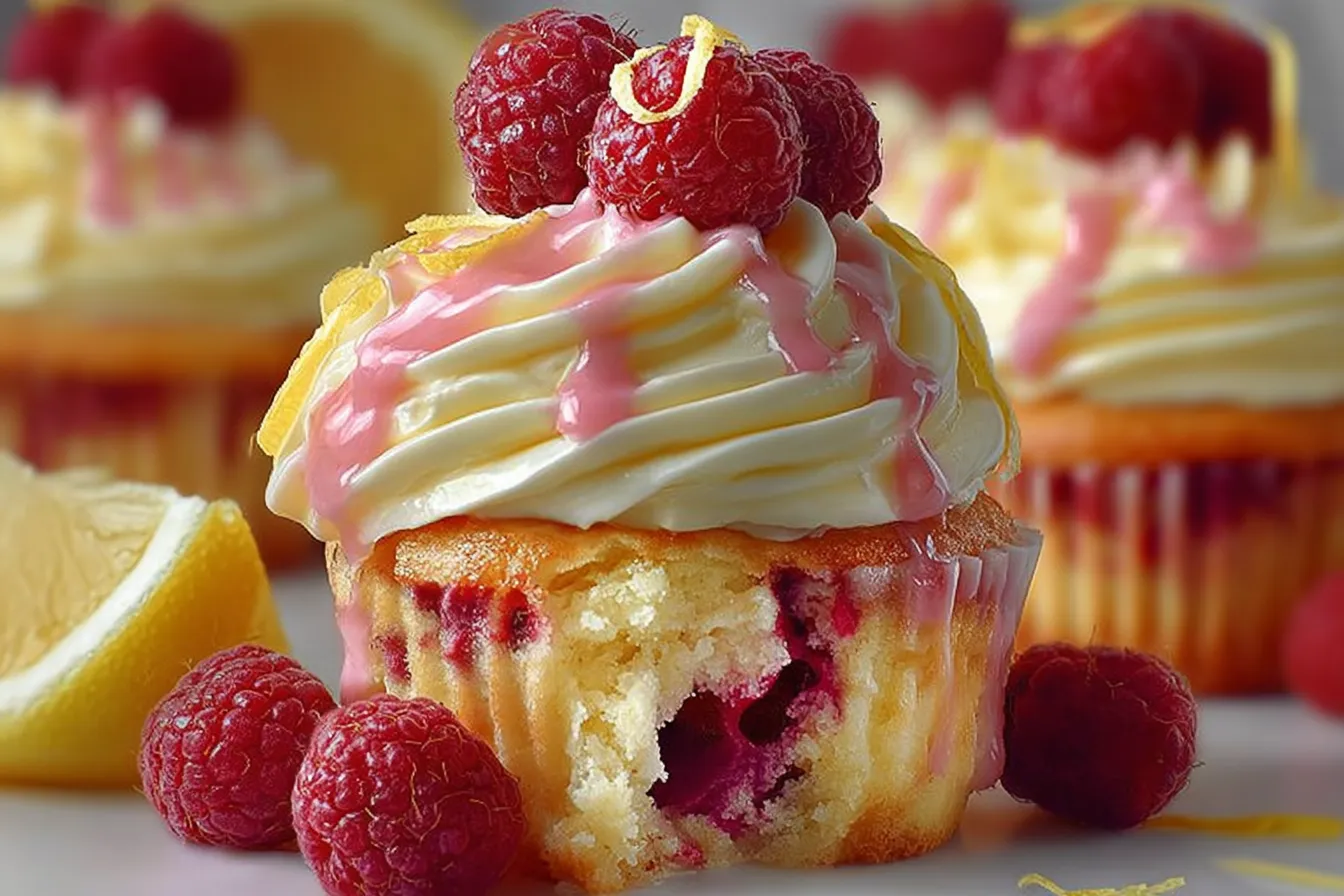 Raspberry Lemon Heaven Cupcakes