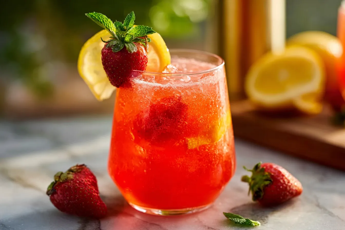 Refreshing Homemade Strawberry Lemonade