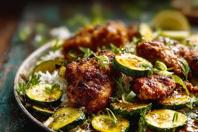 Sheet Pan Honey Garlic Chicken and Zucchini