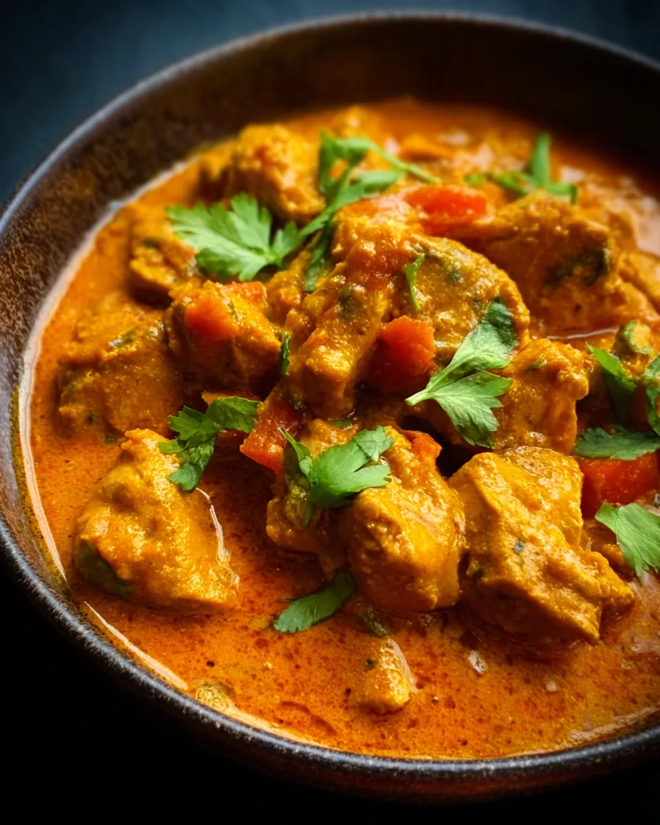 Crockpot coconut curry chicken dairy free bright yellow