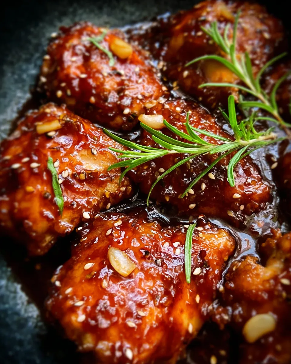 Crockpot honey garlic chicken thighs glazed sticky