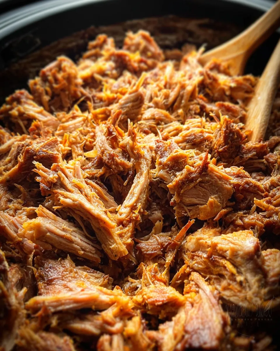 Dairy free slow cooker pulled pork sandwich dark smoky