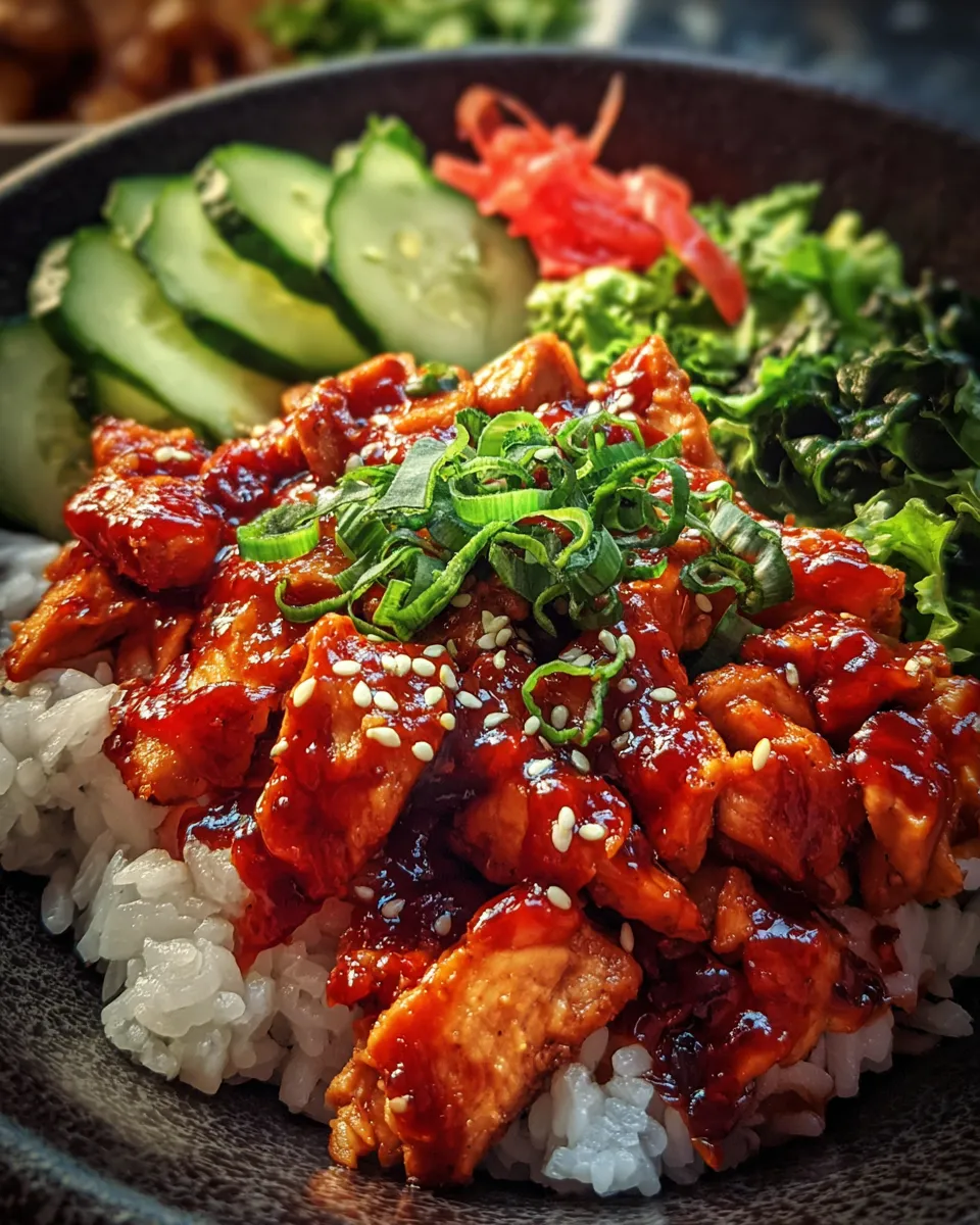 Korean Style Gochujang Chicken Bowl