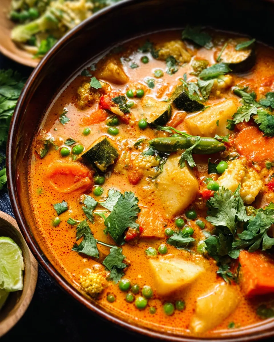 Dairy free slow cooker coconut vegetable curry bright yellow