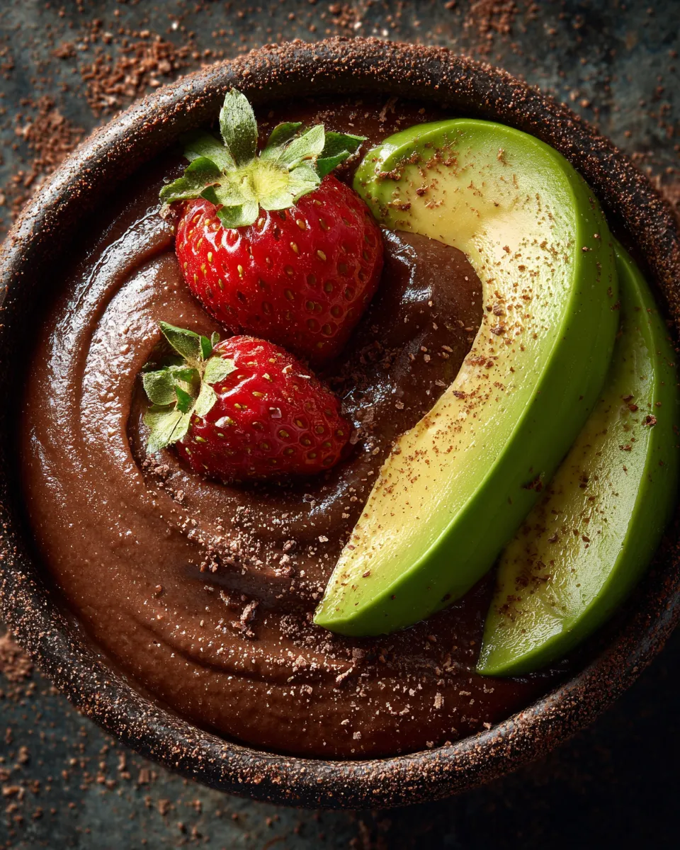 Dairy free keto avocado chocolate pudding