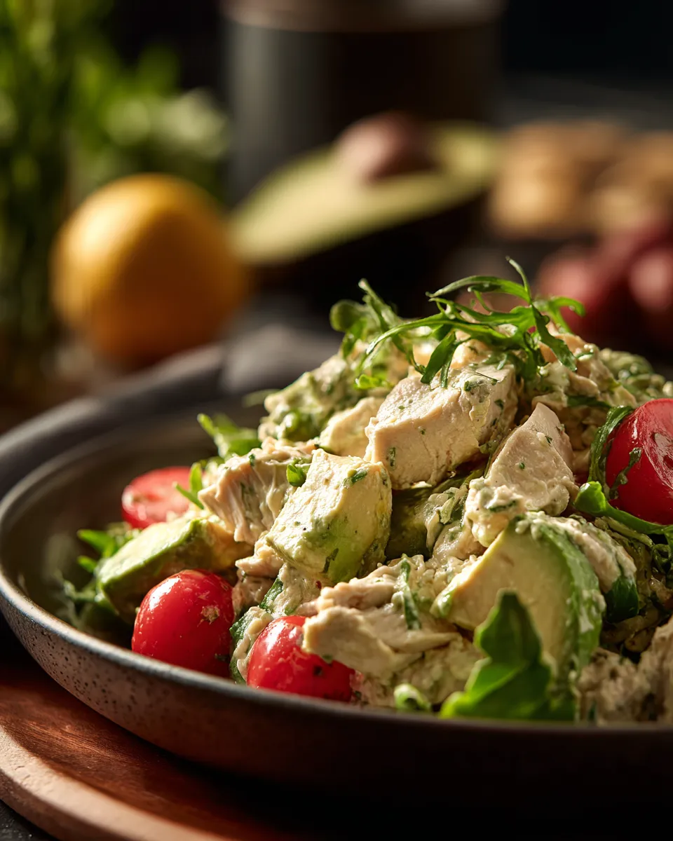 Dairy free keto avocado chicken salad