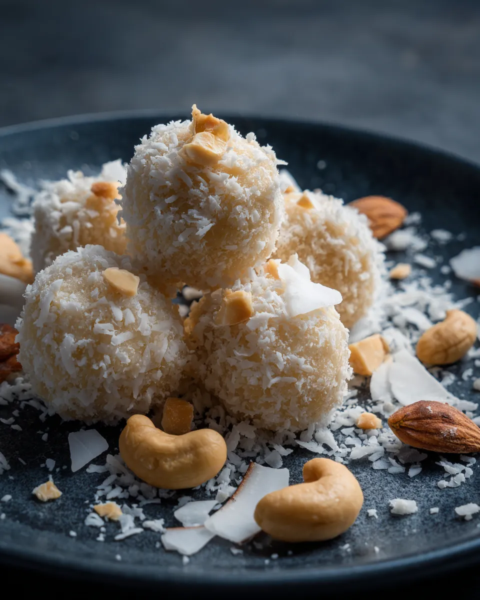Dairy free keto fat bombs coconut macadamia