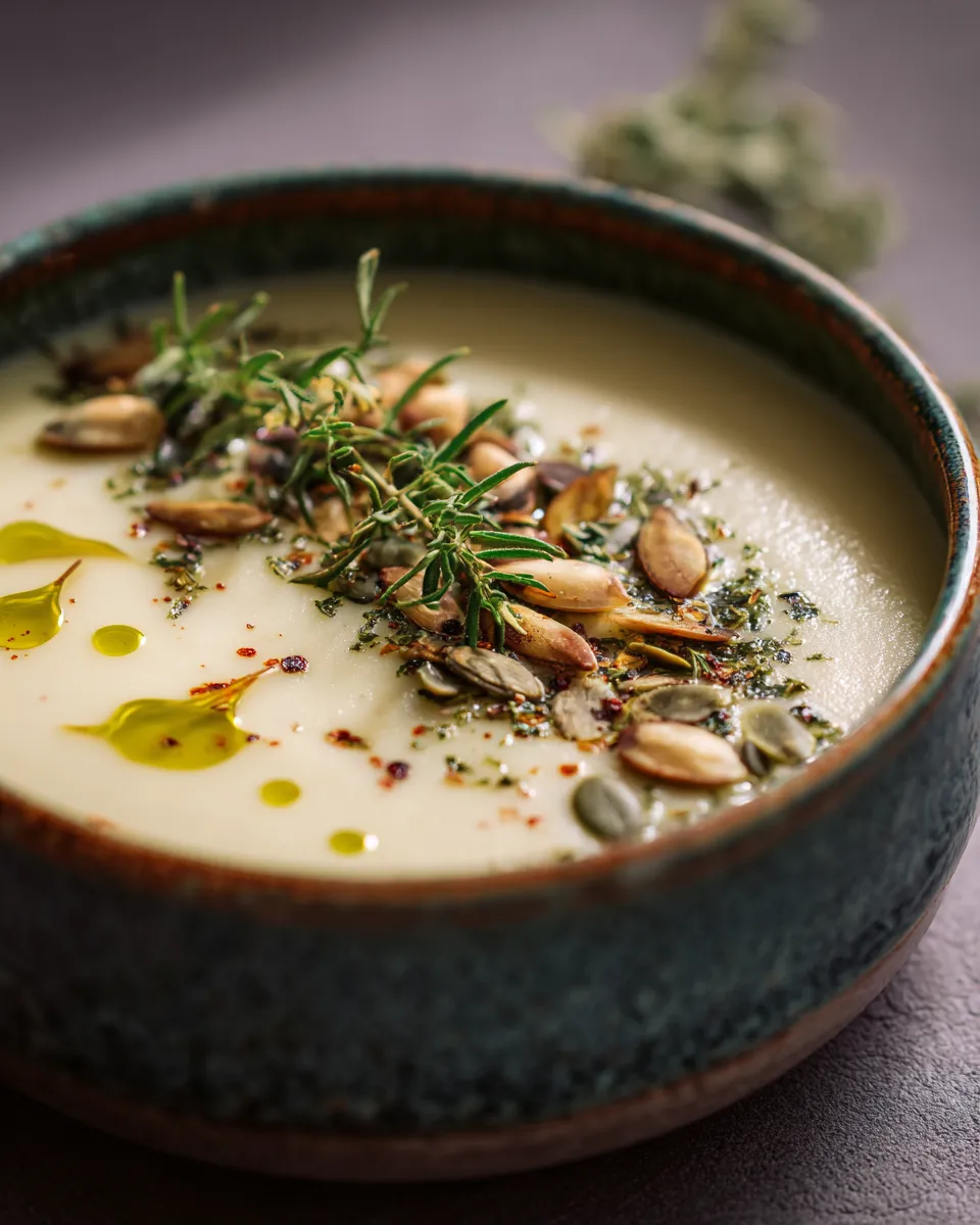 Dairy free keto cauliflower soup
